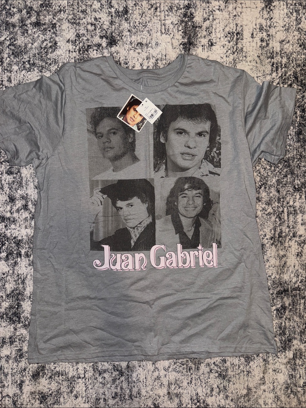Juan Gabriel Graphic Tee in Heather Gray